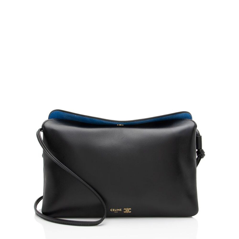 Celine Lambskin Trio Flap Crossbody